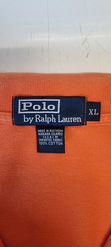 Polo By Ralph Lauren Men's Size XL (Chest 48") Short Sleeved Orange Polo Shirt imagen 9